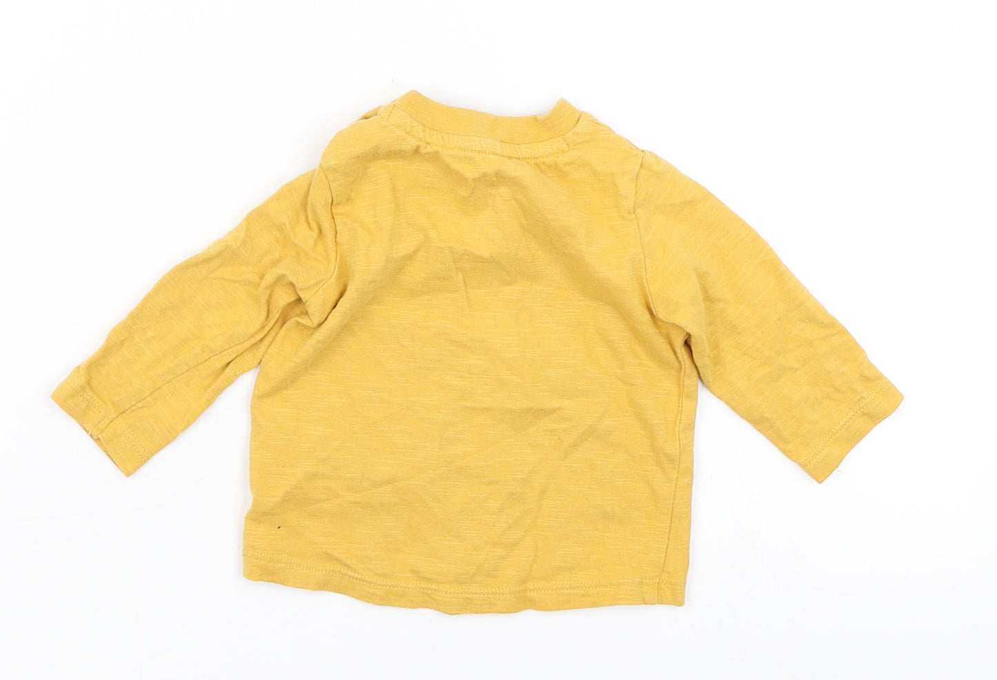 F&F Boys Yellow   Basic T-Shirt Size 0-3 Months