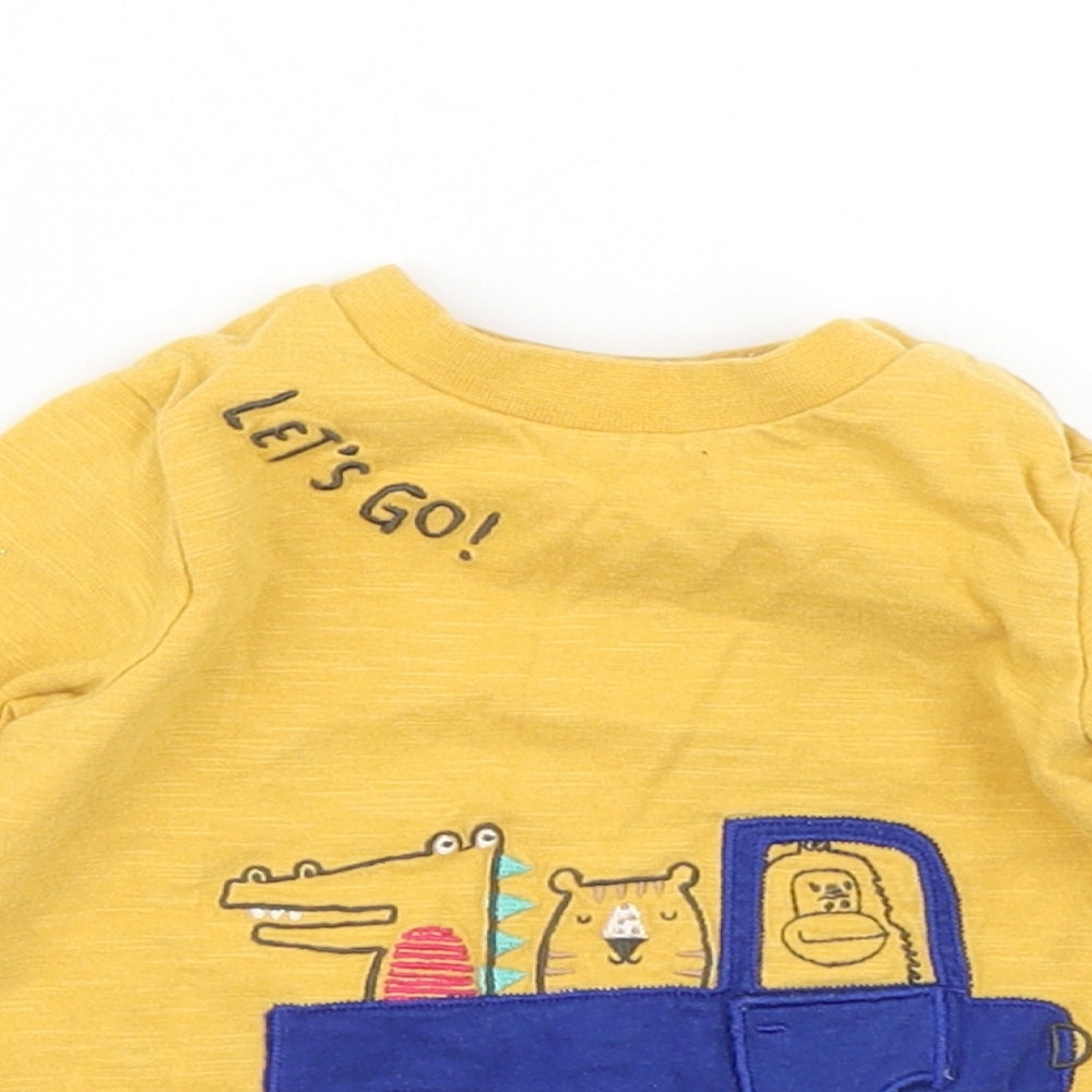 F&F Boys Yellow   Basic T-Shirt Size 0-3 Months