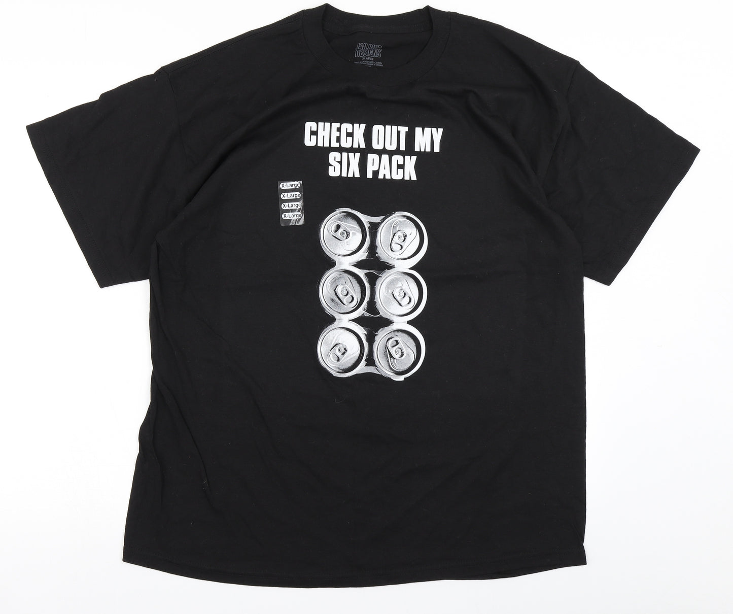 Jailbird Design Mens Black    T-Shirt Size XL
