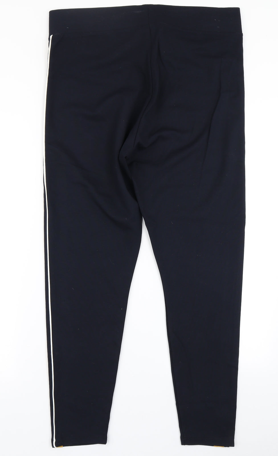 M&S Collection Womens Blue Striped  Capri Leggings Size 18 L26 in