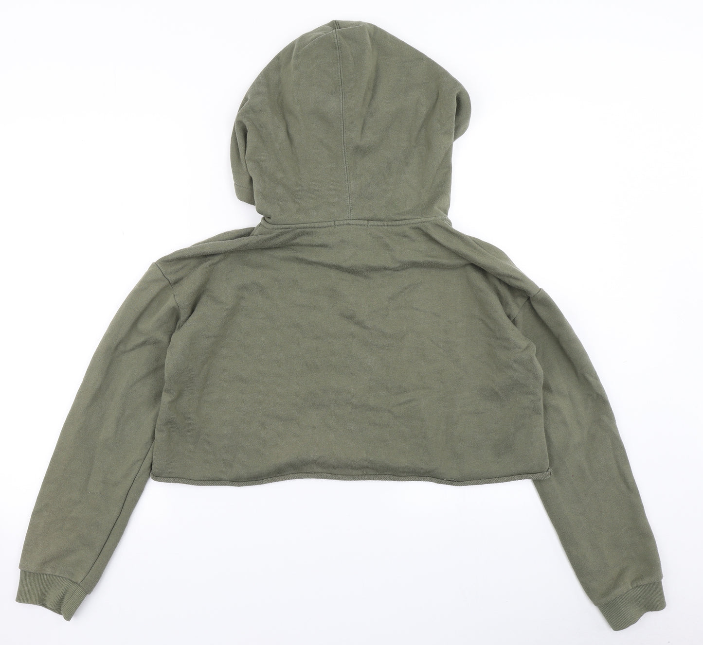 FOREVER 21 Womens Green   Pullover Hoodie Size M  - Cropped