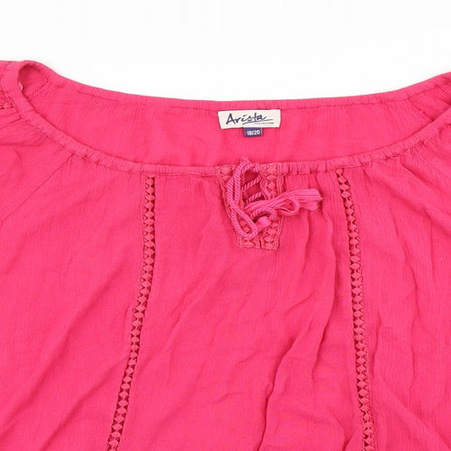 Arista Womens Pink   Basic Blouse Size 18