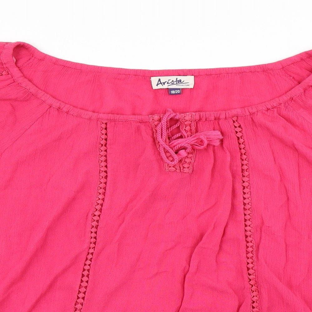 Arista Womens Pink   Basic Blouse Size 18