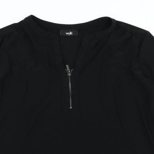 Wallis Womens Black   Basic Blouse Size L