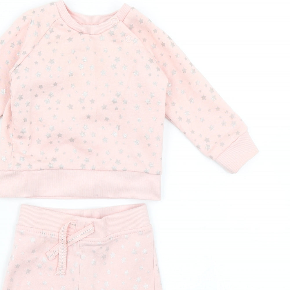Primark Girls Pink Spotted  Trousers Set Outfit/Set Size 3-6 Months