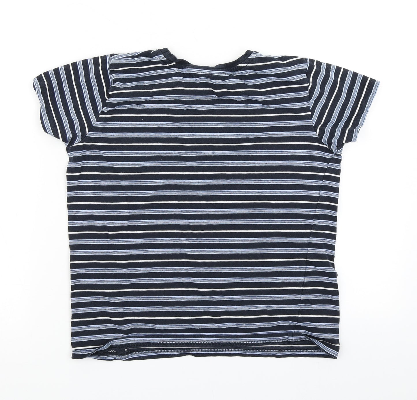 Primark Boys Blue Striped  Basic T-Shirt Size 10-11 Years