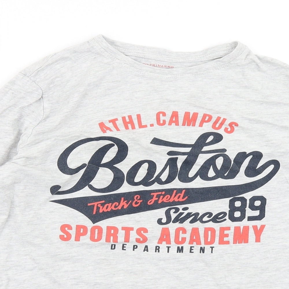 Primark Boys Grey   Basic T-Shirt Size 12-13 Years