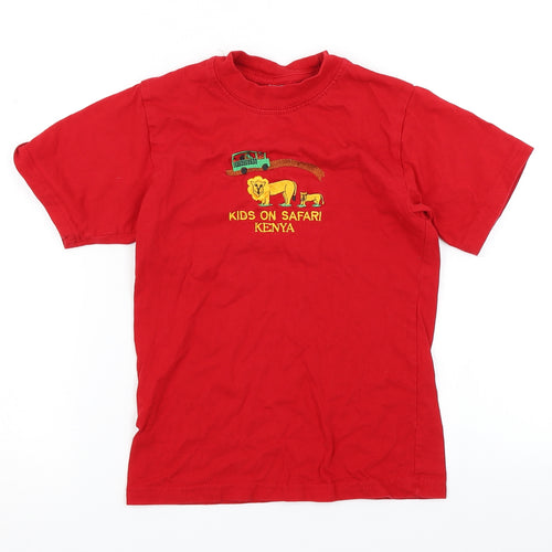 Kebs Boys Red   Basic T-Shirt Size 8 Years