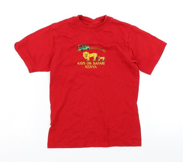 Kebs Boys Red   Basic T-Shirt Size 8 Years