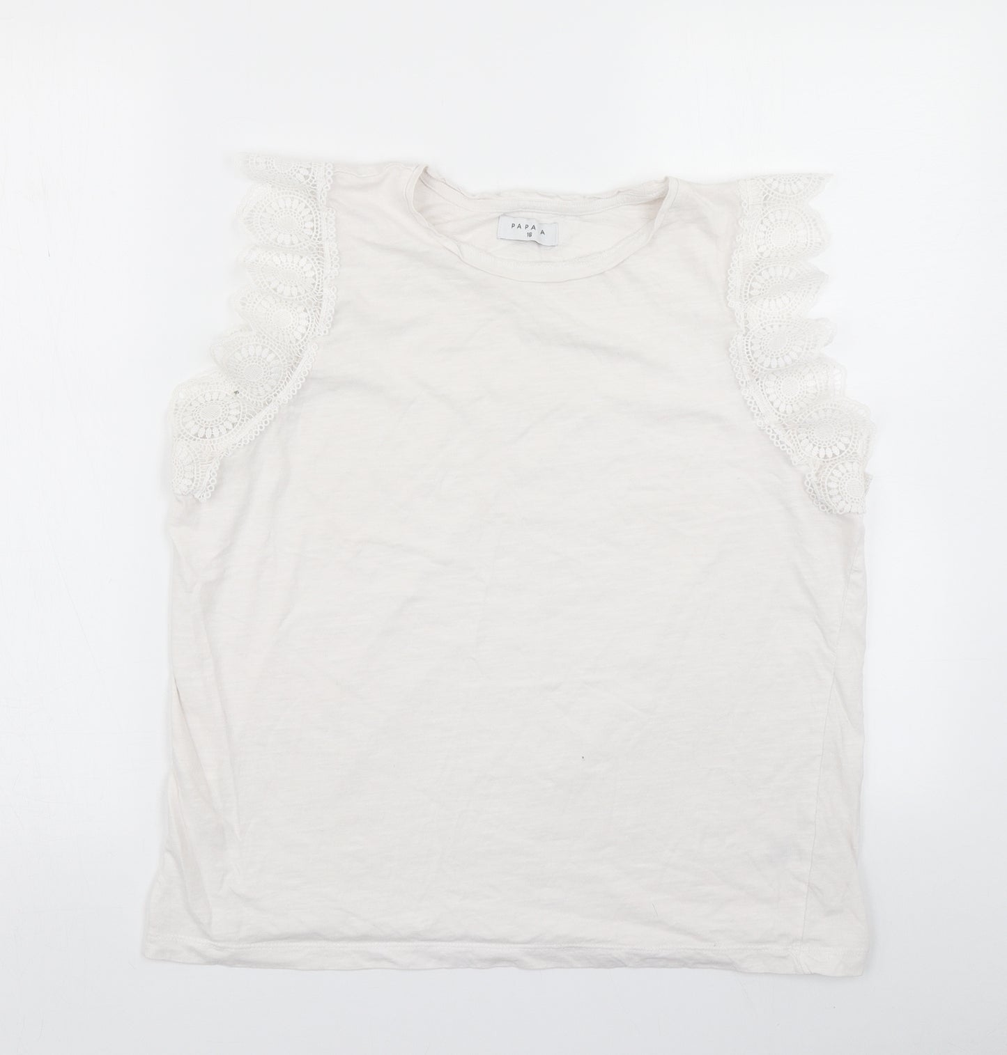 Papaya Womens White   Basic Tank Size 16