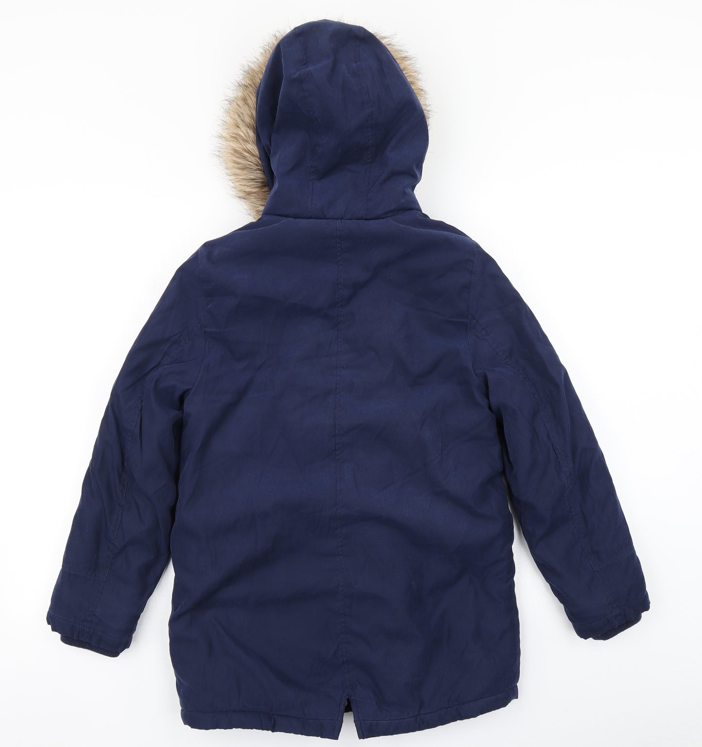 George Girls Blue   Parka Coat Size 10-11 Years