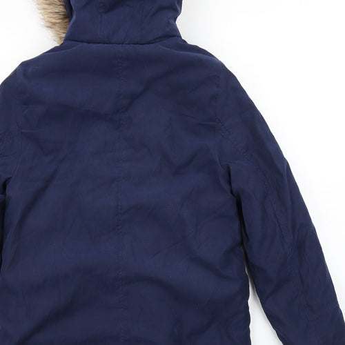 George Girls Blue   Parka Coat Size 10-11 Years