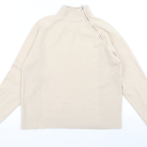 Pure & Natural Womens Beige  Knit Pullover Jumper Size 18
