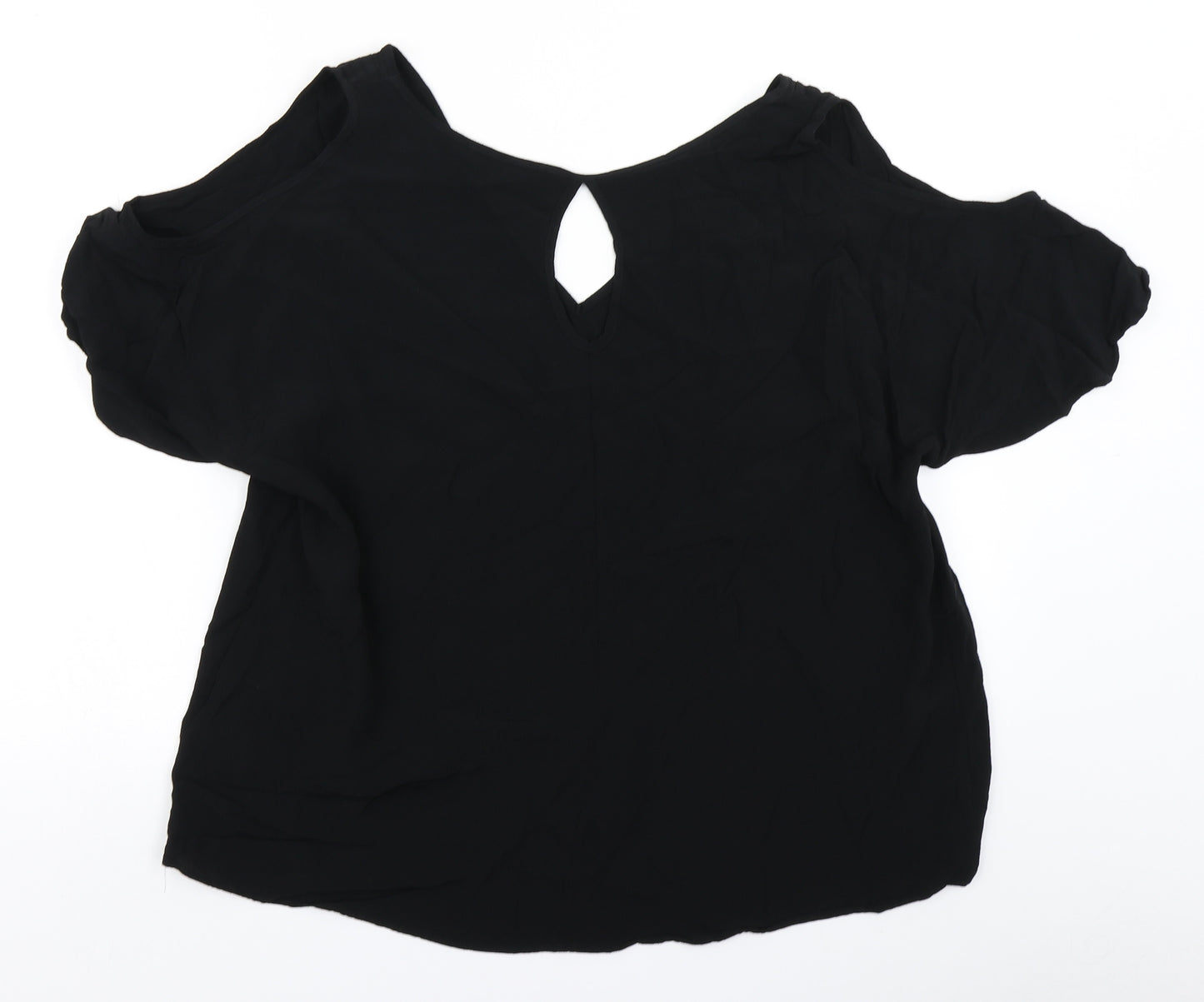 M&S Collection Womens Black   Basic Blouse Size 20  - Cold shoulder