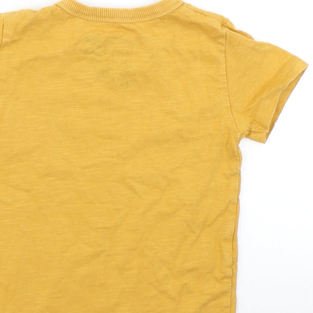 NEXT Boys Yellow   Basic T-Shirt Size 12-18 Months  - Dinosaur