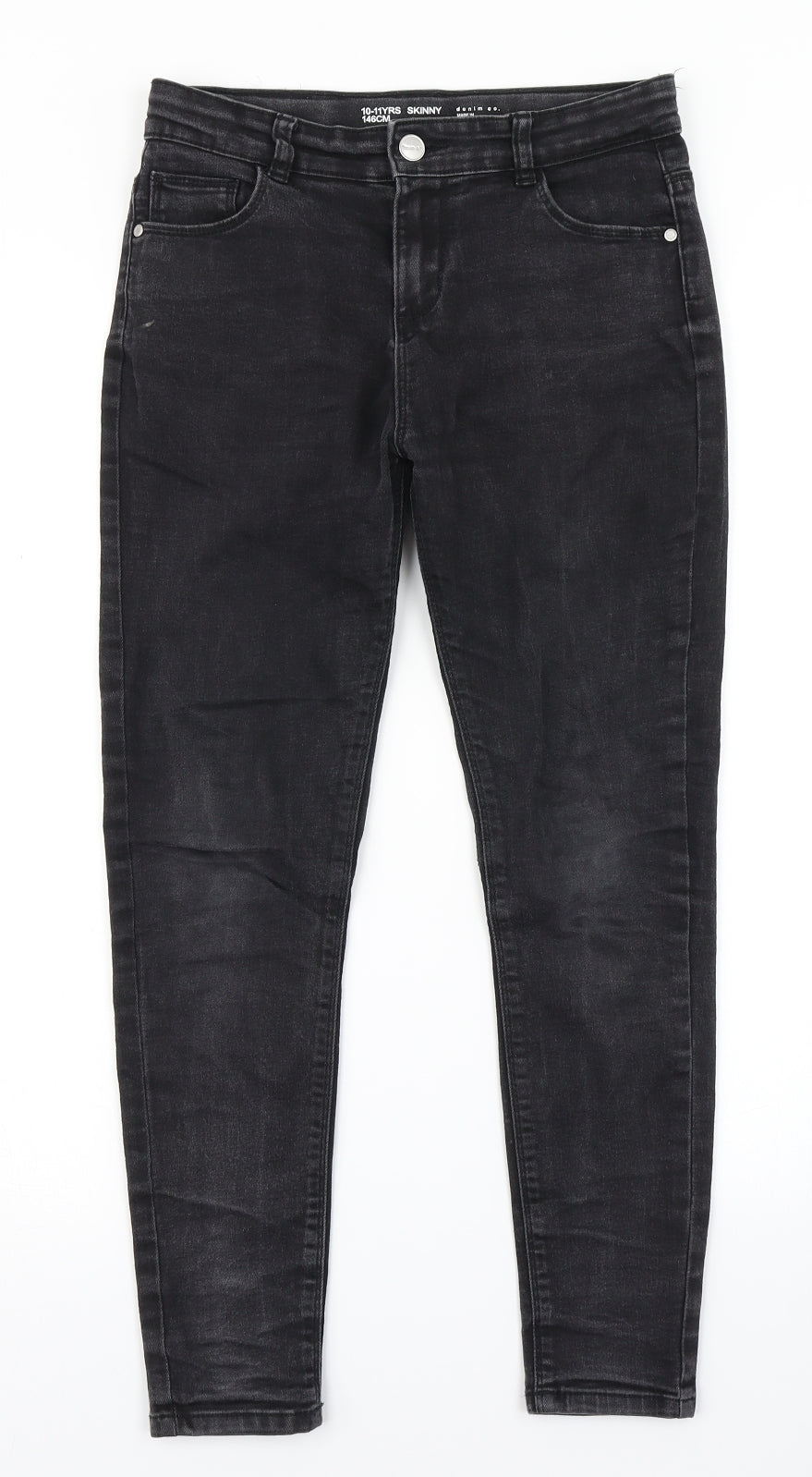 Denim Co Girls Black  Denim Skinny Jeans Size 10-11 Years