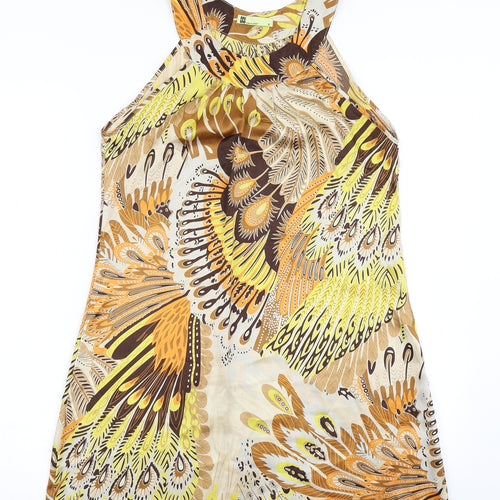 Miso Womens Brown Batik  A-Line  Size 8