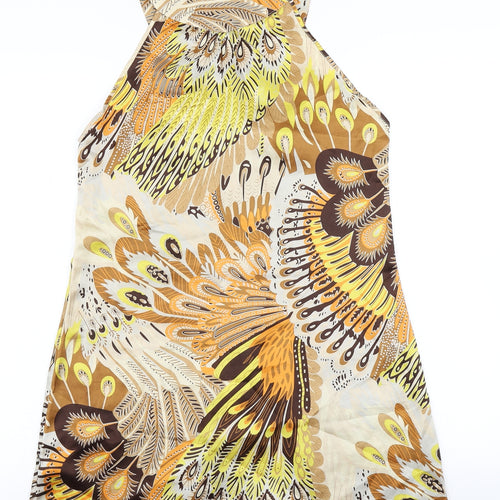 Miso Womens Brown Batik  A-Line  Size 8