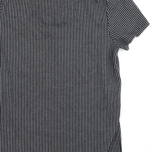 Boohoo MAN Mens Blue Striped   Polo Size XS