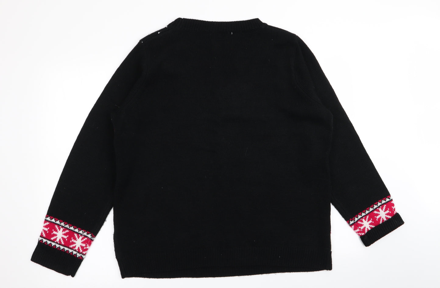 Asda George Womens Black Geometric  Pullover Jumper Size 20  - christmas