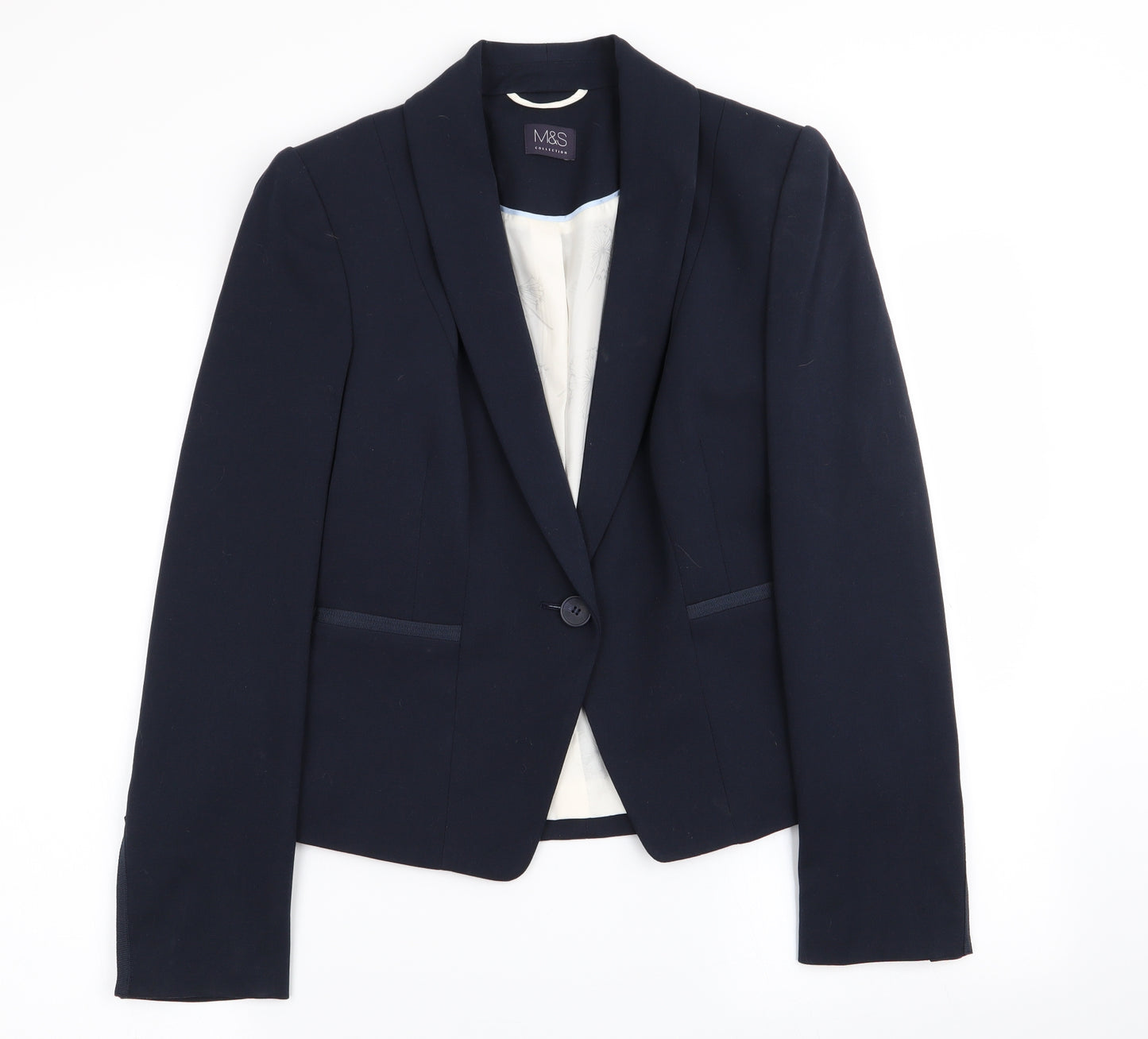 M&S Womens Blue   Jacket Blazer Size 8
