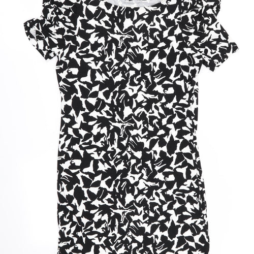 m&s Womens Multicoloured Geometric  T-Shirt Dress  Size 10