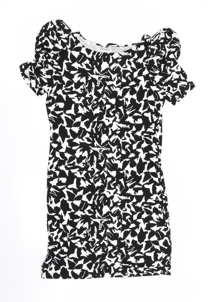 m&s Womens Multicoloured Geometric  T-Shirt Dress  Size 10