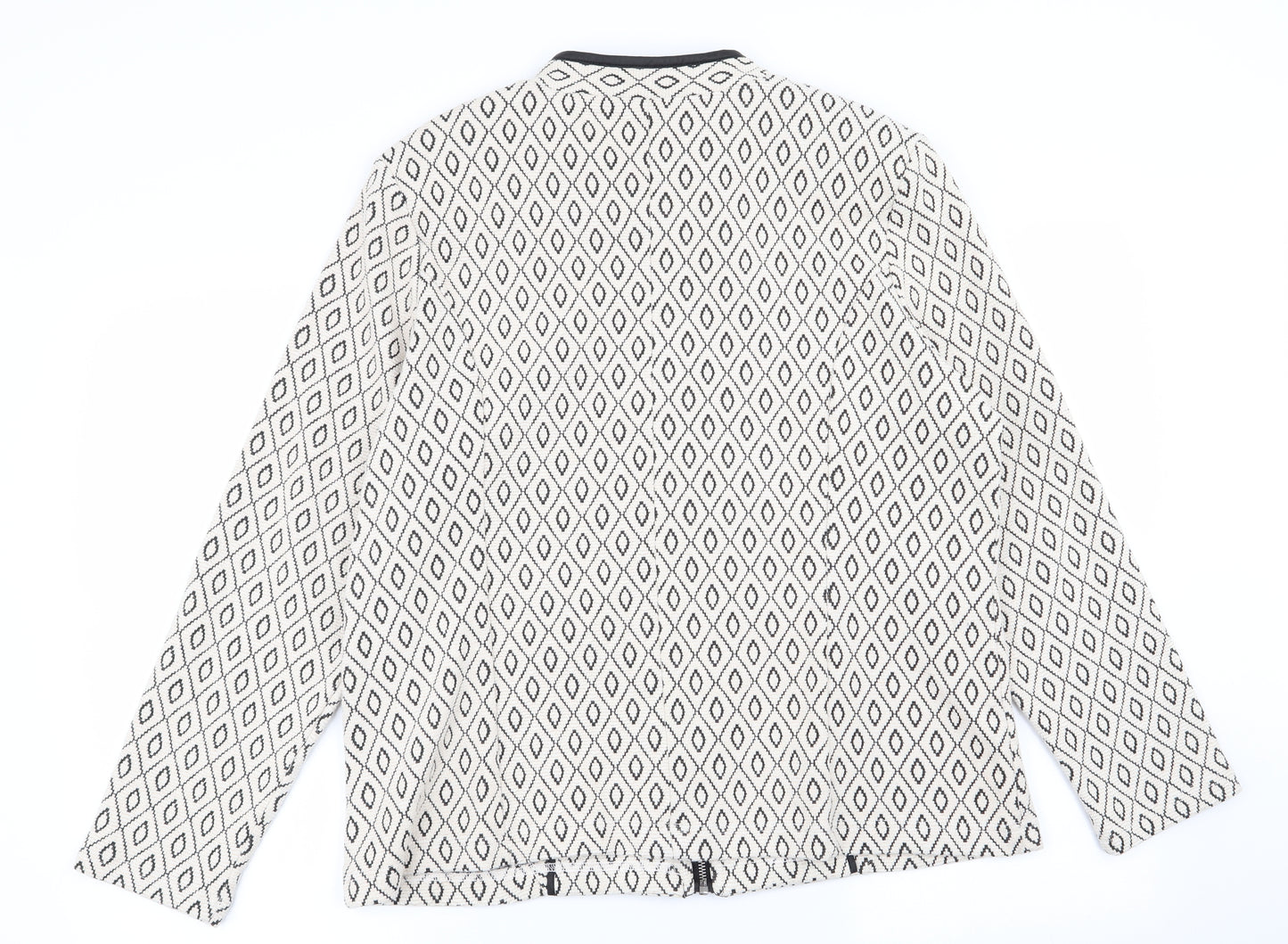 Klass Womens Multicoloured Geometric  Full Zip Jumper Size 16