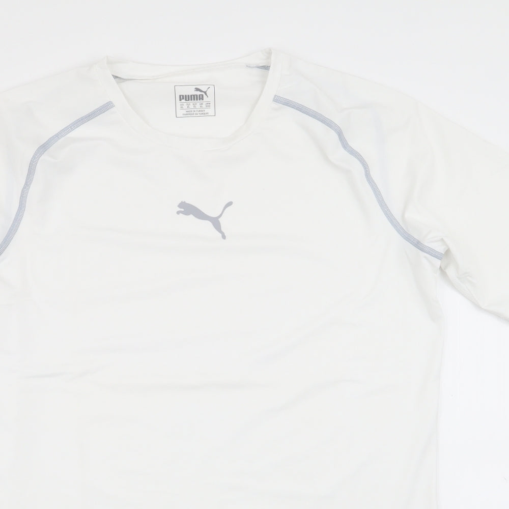 PUMA Mens White   Basic T-Shirt Size XL