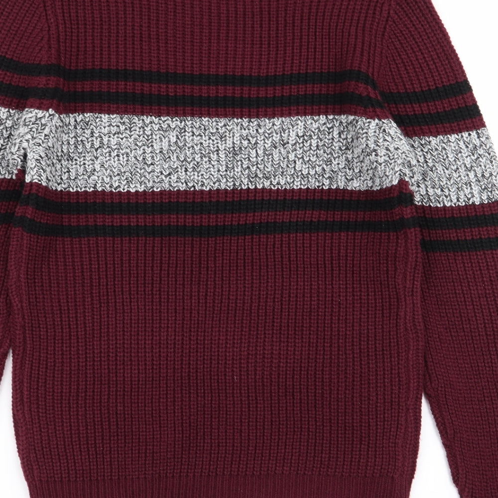 Primark Mens Multicoloured Striped  Pullover Jumper Size XS