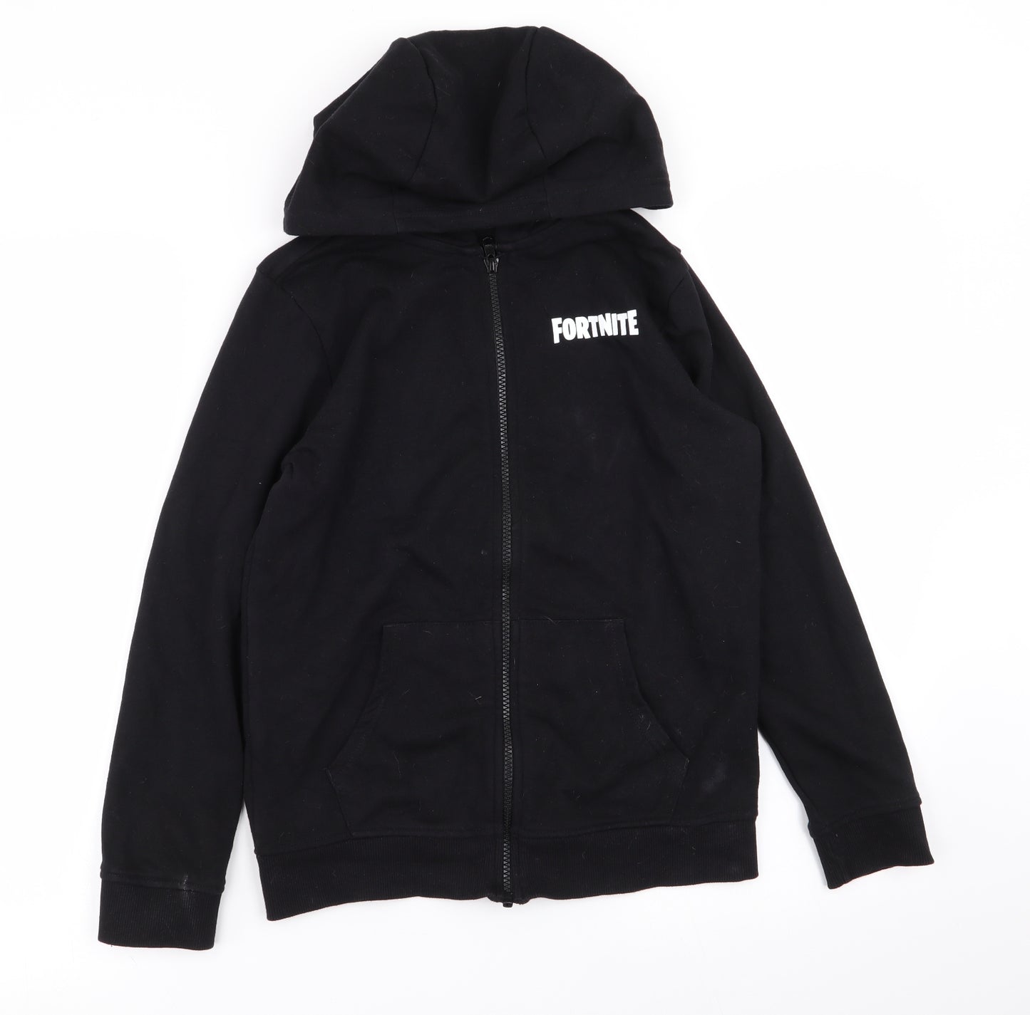 fortnight Boys Black   Full Zip Jumper Size 10-11 Years