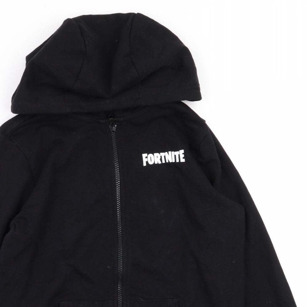 fortnight Boys Black   Full Zip Jumper Size 10-11 Years