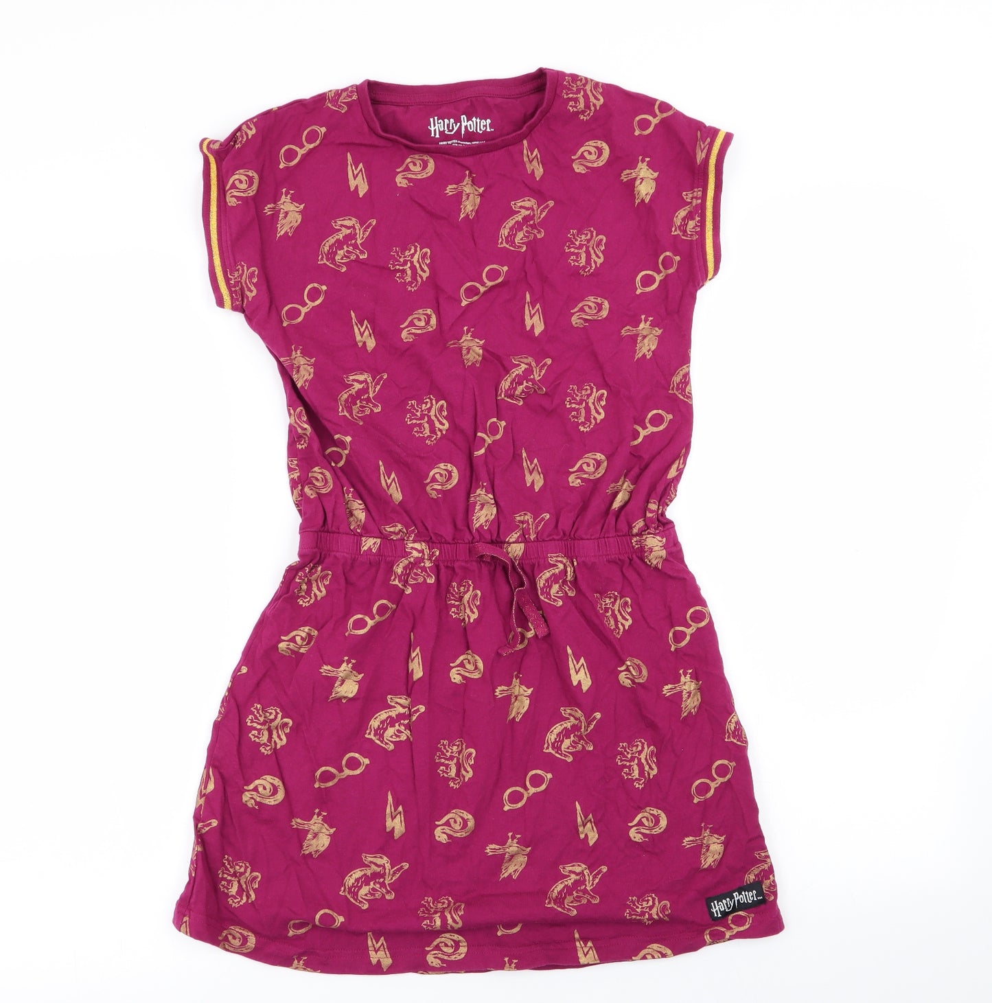 Harry Potter Girls Red Geometric  Fit & Flare  Size 11-12 Years