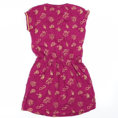 Harry Potter Girls Red Geometric  Fit & Flare  Size 11-12 Years