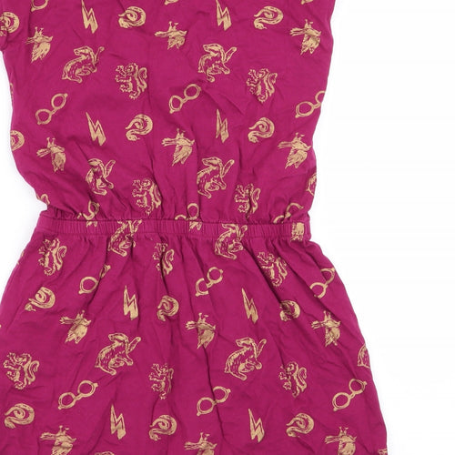 Harry Potter Girls Red Geometric  Fit & Flare  Size 11-12 Years