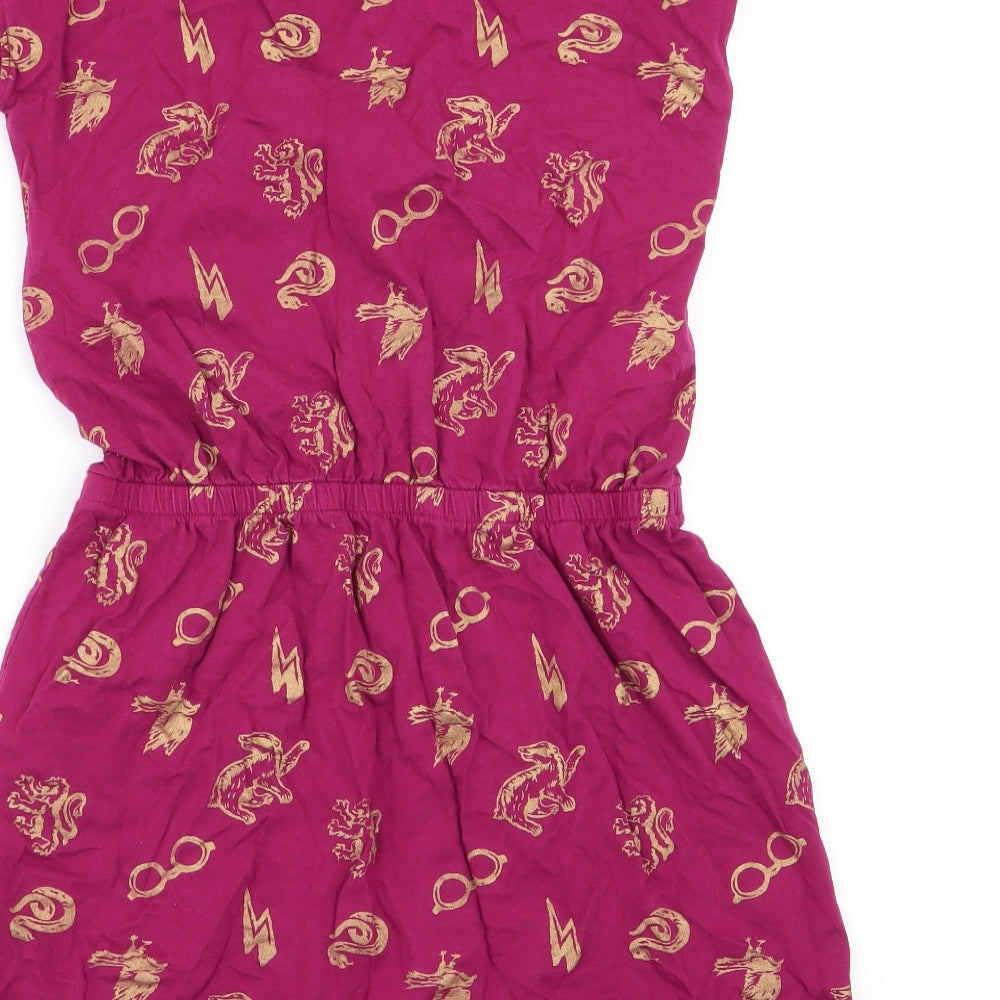 Harry Potter Girls Red Geometric  Fit & Flare  Size 11-12 Years