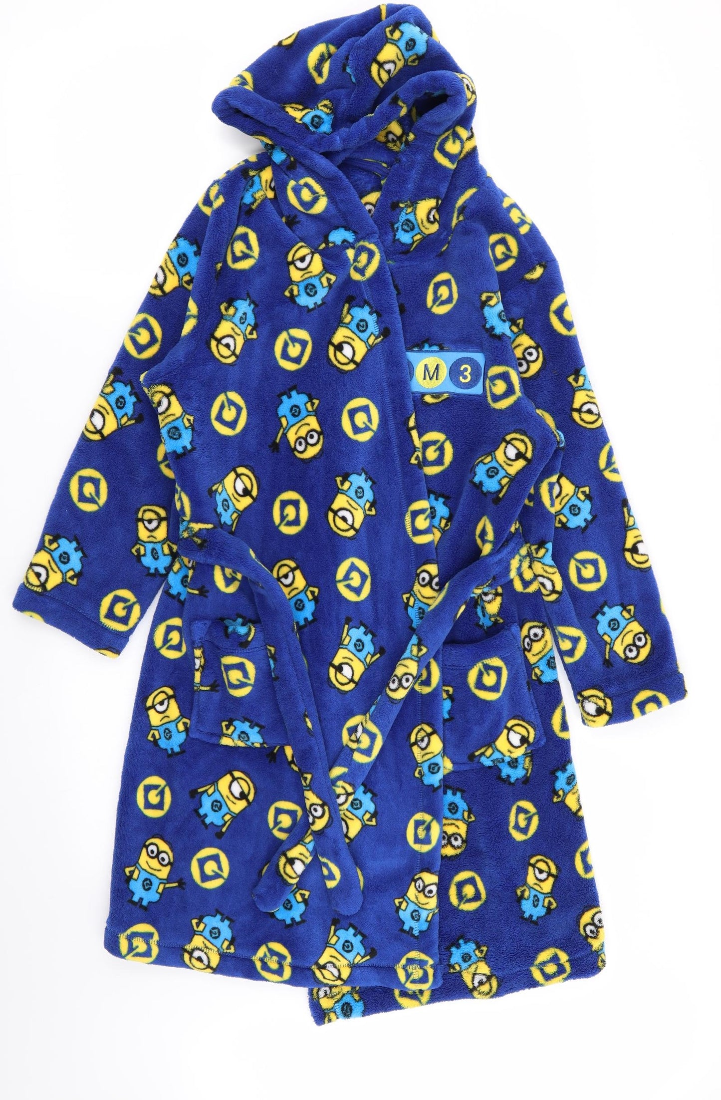 Asda George Boys Blue Geometric   Robe Size 10-11 Years  - minions