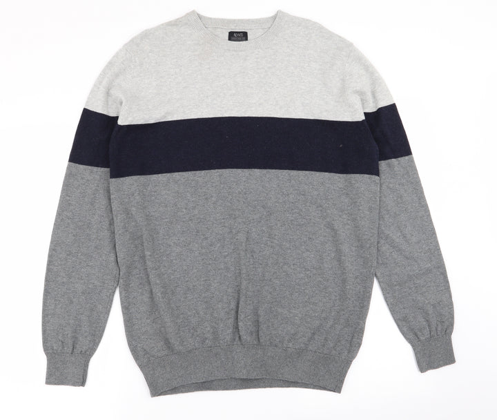 ACW58 Mens Multicoloured Pullover Jumper Size M