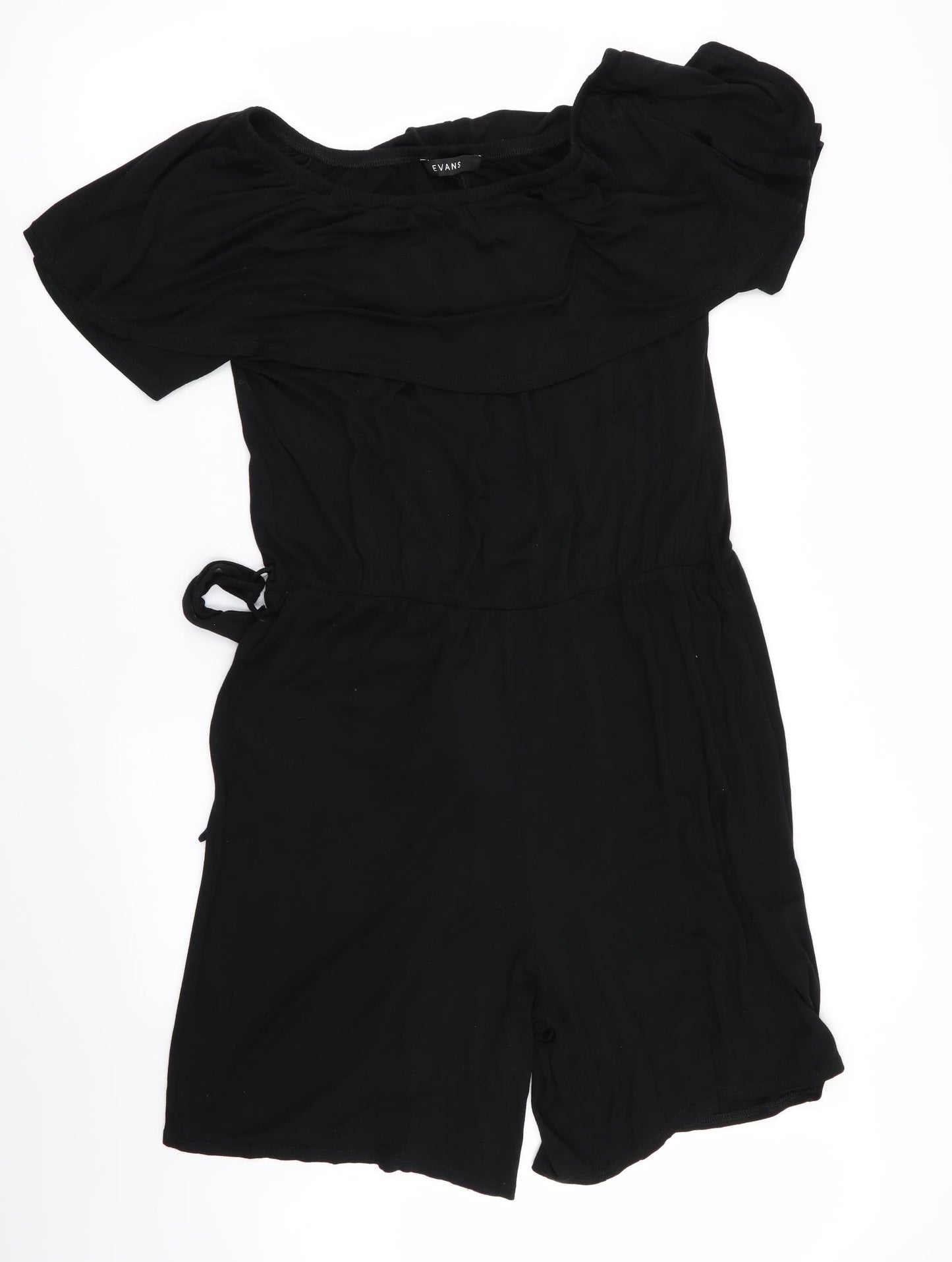 Evans Womens Black   Playsuit One-Piece Size 16