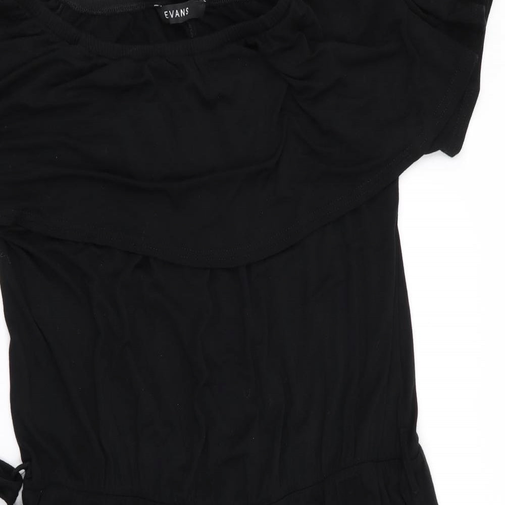 Evans Womens Black   Playsuit One-Piece Size 16