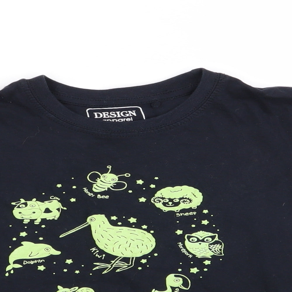 design apparel Boys Black   Basic T-Shirt Size 4 Years