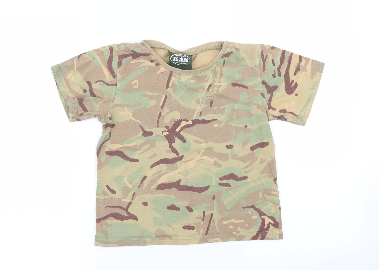 KAS Boys Multicoloured Camouflage  Basic T-Shirt Size 7-8 Years