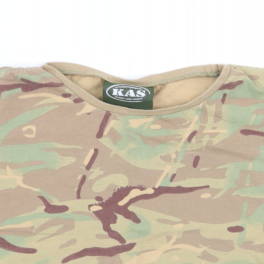 KAS Boys Multicoloured Camouflage  Basic T-Shirt Size 7-8 Years
