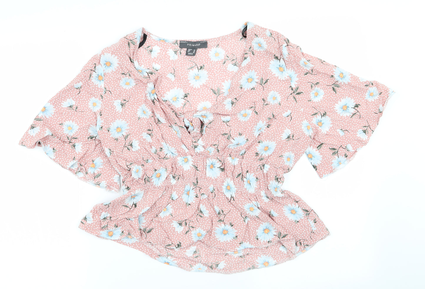 Primark Womens Pink Polka Dot  Basic Blouse Size 14