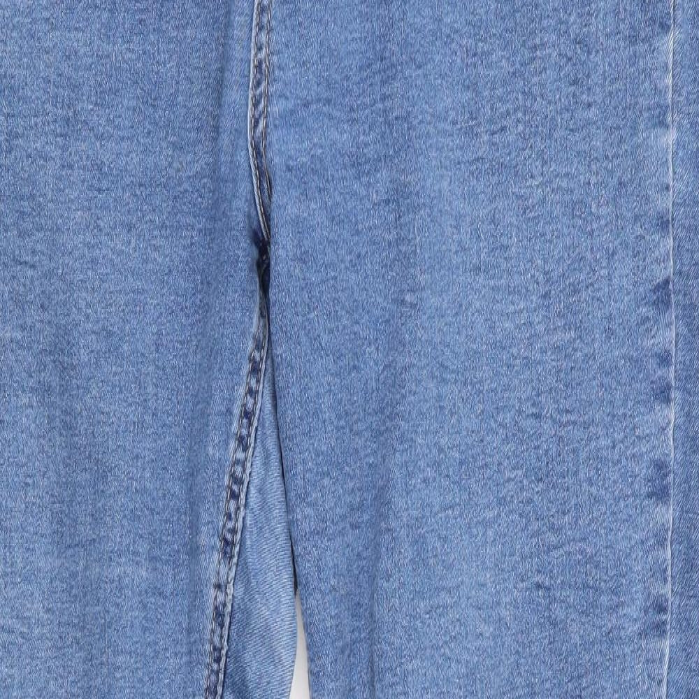 Primark Womens Blue Floral  Skinny Jeans Size 16 L29 in