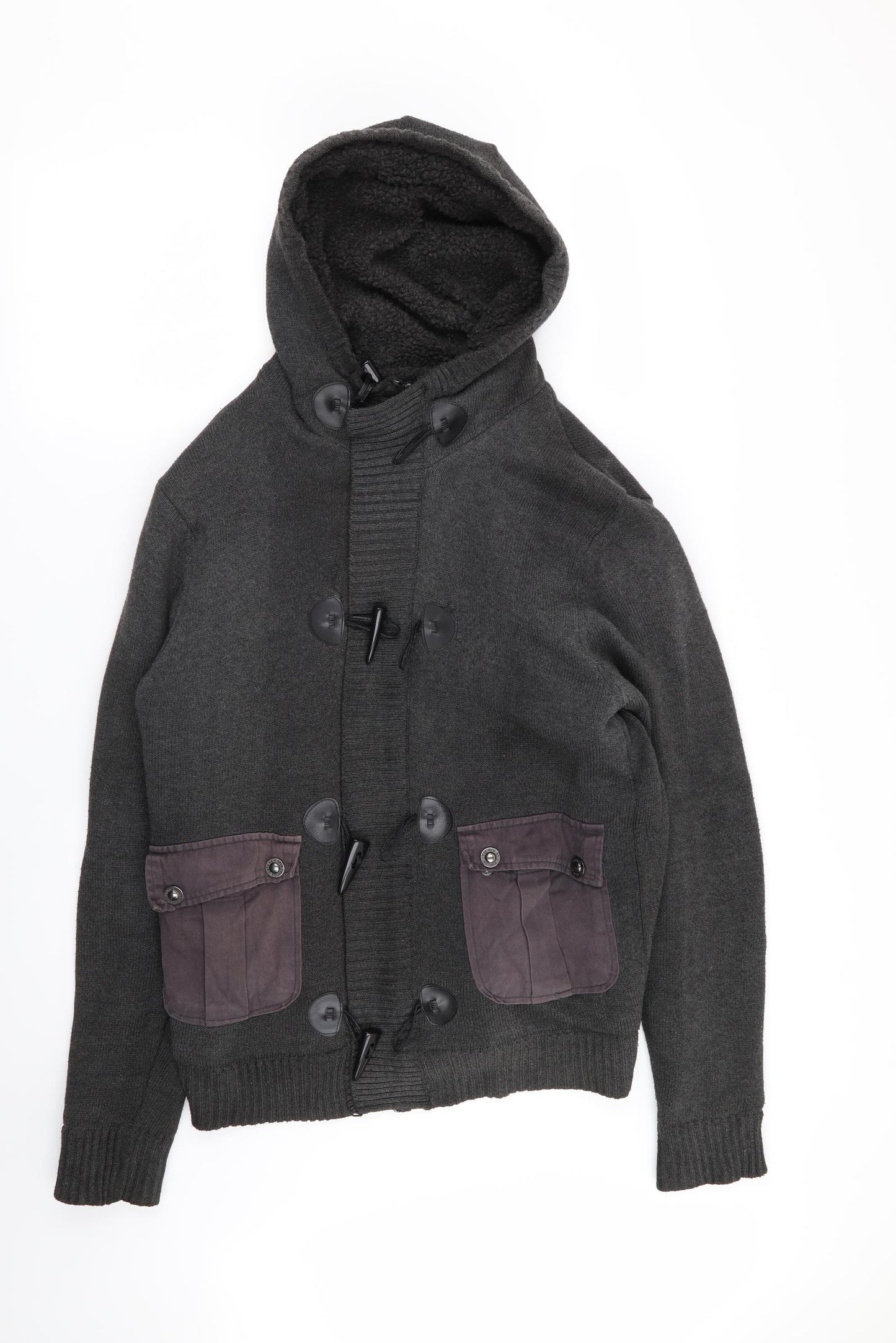 Brave Soul Mens Grey   Full Zip Jumper Size L