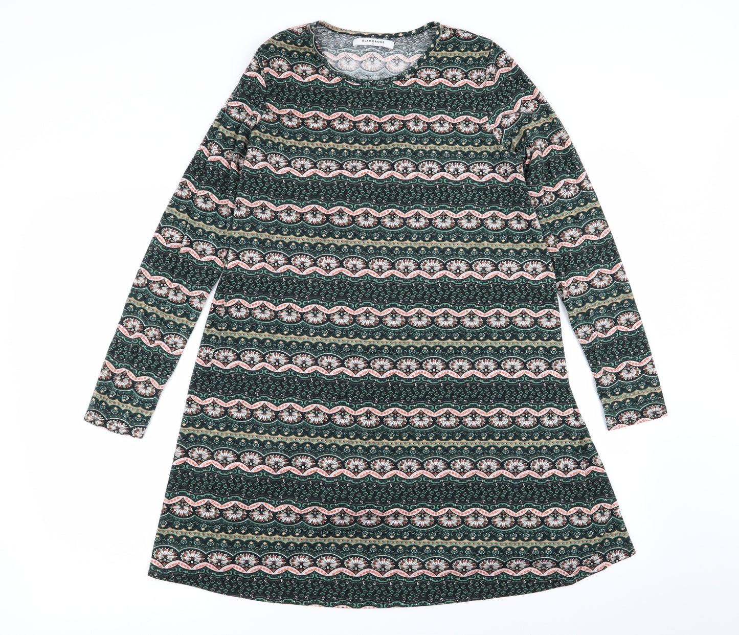 glamarous Womens Multicoloured Geometric  Fit & Flare  Size XS