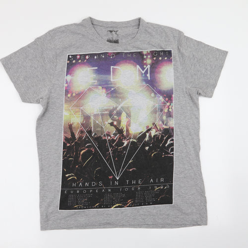 Peacocks Mens Grey    T-Shirt Size M