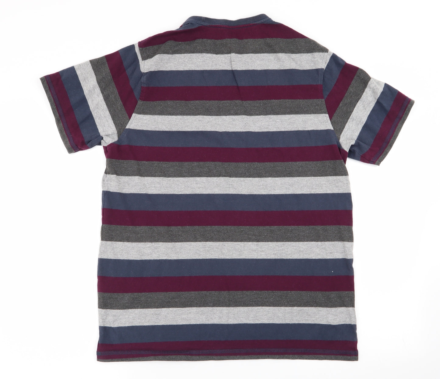 Asda George Mens Multicoloured Striped   T-Shirt Size M