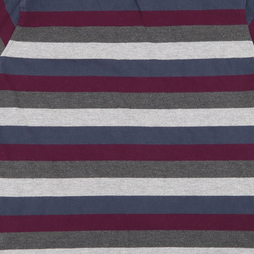 Asda George Mens Multicoloured Striped   T-Shirt Size M